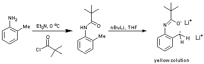 
			Reaction Scheme: N-pivaloylation of an amine