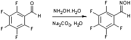 
			Reaction Scheme: Oximation of pentafluorobenzaldehyde 