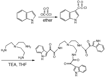 
			Reaction Scheme: Amination of a glyoxalyl chloride