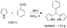 
			Reaction Scheme: Large-Scale Synthesis of a Meso-Substituted Dipyrromethane