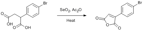 
			Reaction Scheme: Oxidative dehydration of aryl substituted succinic acids with selenium dioxide