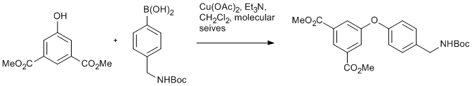 
			Reaction Scheme: Copper promoted diaryl ether synthesis