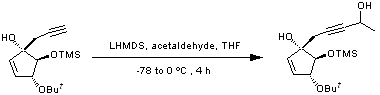 
			Reaction Scheme: Addition of a lithium acetylide to an aldehyde