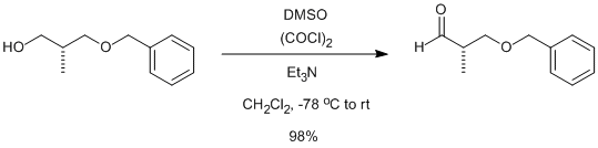 
			Reaction Scheme: ​​Swern Oxidation of an Alcohol