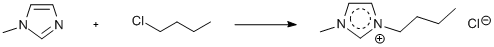 
			Reaction Scheme: <IMG src="/images/empty.gif">Alkylation of <SPAN id=csm1410193797449 class=csm-chemical-name title=1-Methylimidazole grpid="2">1-Methylimidazole</SPAN> with <SPAN id=csm1410193811167 class=csm-chemical-name title=1-Chlorobutane grpid="3">1-Chlorobutane</SPAN><IMG src="/images/empty.gif">