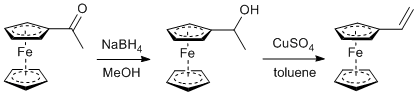 
			Reaction Scheme: <IMG src="/images/empty.gif">Reduction and dehydration of <SPAN id=csm1410192514623 class="csm-chemical-name csm-not-validated" title=acetylferrocene grpid="2">acetylferrocene</SPAN><IMG src="/images/empty.gif">