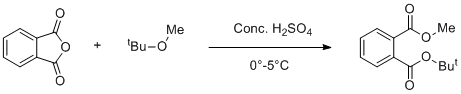 
			Reaction Scheme: <IMG src="/images/empty.gif">Esterification of <SPAN id=csm1410524588772 class=csm-chemical-name title="Phthalic anhydride">Phthalic anhydride</SPAN> with <EM>tert</EM>-butyl methyl ether (TBME)<IMG src="/images/empty.gif">