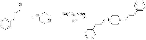 
			Reaction Scheme: N-alkylation in water