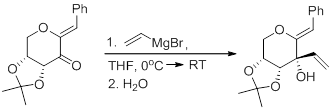 
			Reaction Scheme: <IMG src="/images/empty.gif">Vinyl Grignard Addition to a <SPAN id=csm1431355871883 class=csm-chemical-name title=2-alkylidene-tetrahydropyran-3-one grpid="1">2-alkylidene-tetrahydropyran-3-one</SPAN><IMG src="/images/empty.gif">