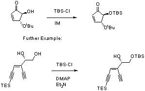 
			Reaction Scheme: Silylation of an alcohol