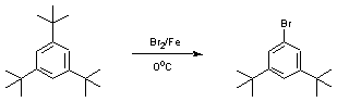 
			Reaction Scheme: Bromination of 1,3,5-Tri-tert-butylbenzene 