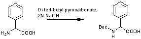 
			Reaction Scheme: Protection of phenyl glycine using BOC anhydride