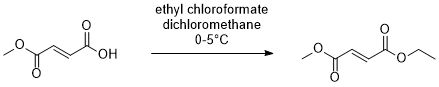 
			Reaction Scheme: Esterification of Monomethyl Fumarate